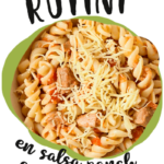 Rotini en salsa ranch con pollo búfalo